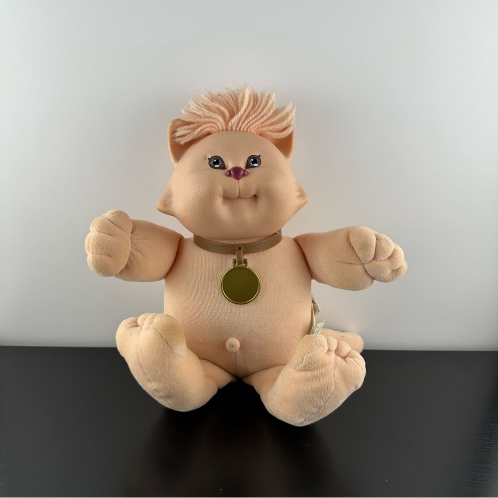 Cabbage Patch Kids Koosas Vintage 1983 14" Plush Baby Tiger Cat Toy Doll